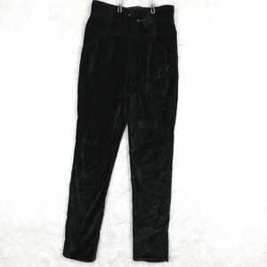 Rebecca‎ Taylor Womens Pants Velveteen Skinny Black Ultra High Rise 4 New